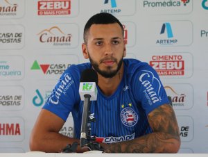 Zagueiro Gustavo fala sobre expectativa de jogar pela primeira vez na Fonte Nova: ''É um sonho''